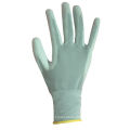 13G Polyester Liner Knit Wrist White PU Coated Glove (5513)